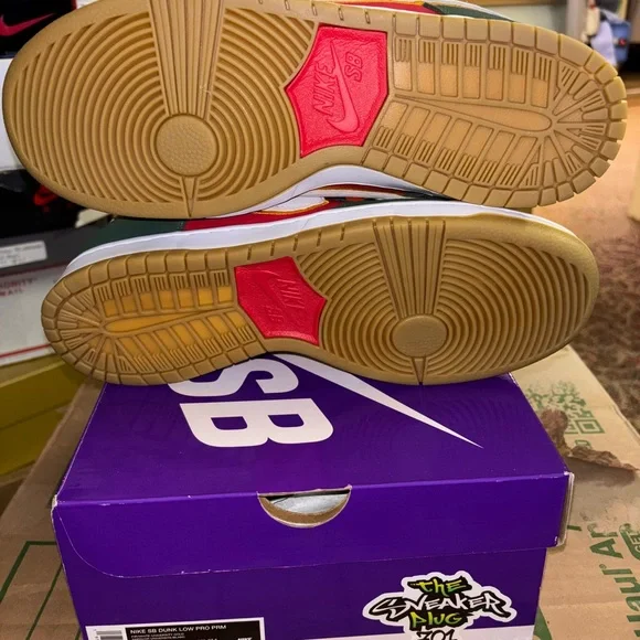 Nike Dunk Low Green and Red Sneakers sonic lo sb - Picture 4 of 4